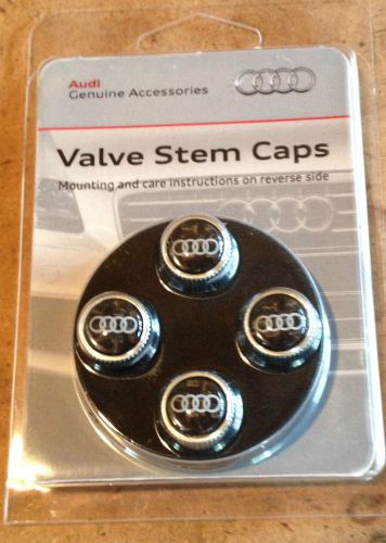 Genuine audi accessory carbon fiber tire valve stem caps - fits all models