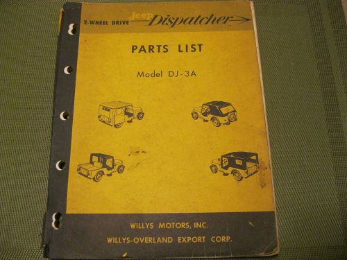 Original 1956 willys jeep dispatcher parts book