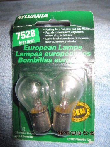 Sylvania 7528 (p21 / 5w) european lamps - parking, turn, stop &amp; side maker bulbs