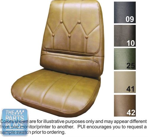 71-72 riviera blue front buckets seat cover hardtop rear w/ headrest cover pui