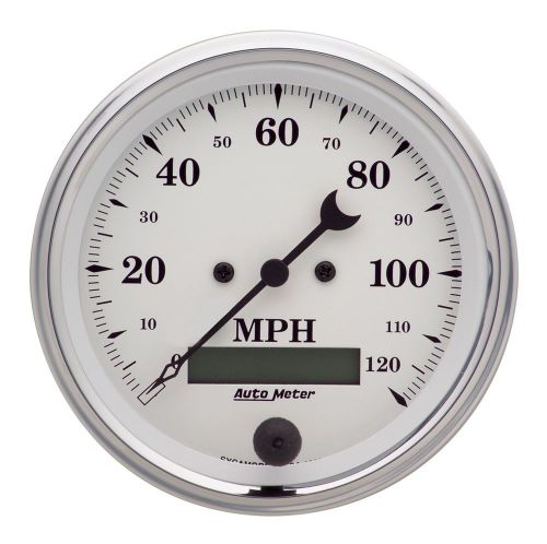 Autometer 1680 old tyme white electric programmable speedometer