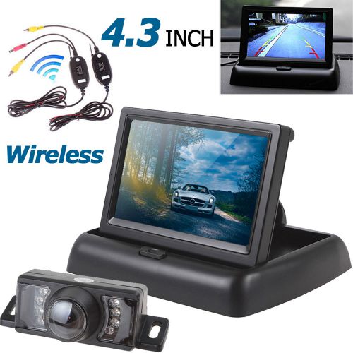 4.3 inch 2-ch car rear view monitor + waterproof 7 ir lights backup night camera