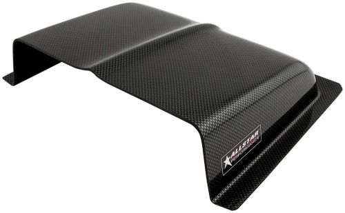 Hood scoop deck carbon fiber look 11" opening 11"x7"x3"tall 1" lip imca ump scca