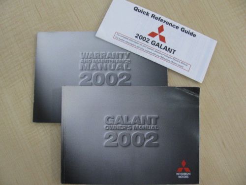 2002 mitsubishi galant owner&#039;s manual part # mssp017c02