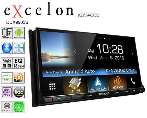 Kenwood excelon double din dvd cd player car bluetooth iphone