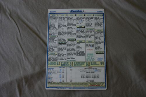 Checkmate cessna t206h checklist card