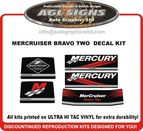 Mercruiser bravo two  outdrive decal kit  reproductions mercury 2