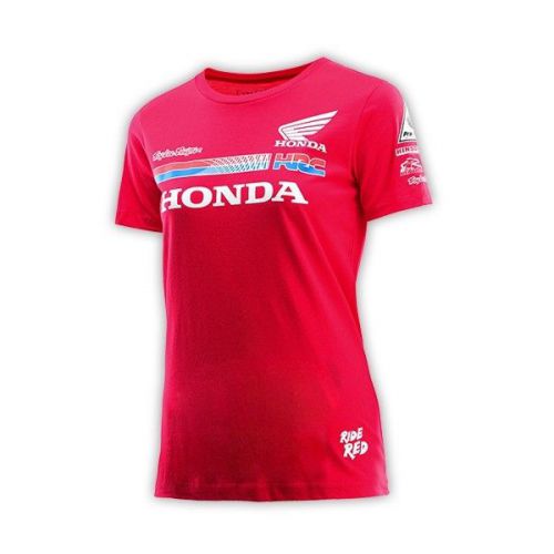 Troy lee designs 2016 honda team womens short sleeve t-shirt red/white