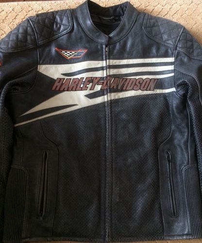 Mens harley-davidson leather jacket size lg
