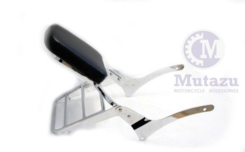 Sissy bar backrest &amp; luggage rack set for yamaha road star xv1600 xv1700