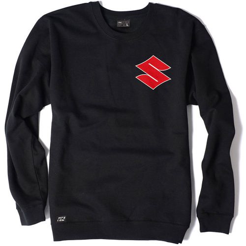 Factory effex men's suzuki crew pullover sweatshirt motorcycle sweatshirts