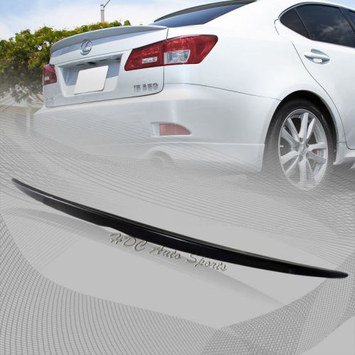 For 2006-2013 lexus is250 is350 black rear tail trunk lid spoiler wing body kit