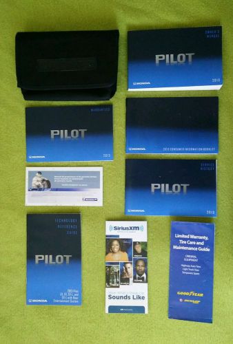 2013 honda pilot owners manual lx ex ex-l ex-l w/res tech guide and case