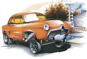 Classic car t shirt  (medium) henry-j gasser (brent gill design # pos-277)