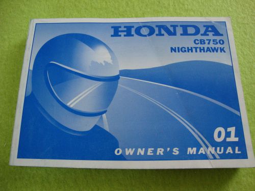 2001 genuine honda cb750 750cc nighthawk owner&#039;s maintenance manual oem