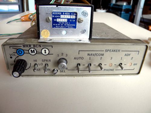 Cessna audio panel 0570115-6-28 with marker beacon receiver 42410-5128 28v