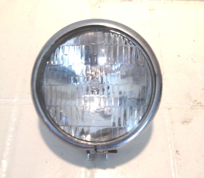 Classic 70's bates patina bobber headlight, harley. no reserve
