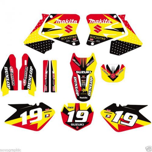 Ng racing suzuki rm125 rm250 250 vinyl mx motocross graphic kit 2004 - 2012