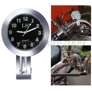 Universal 7/8&#039;&#039; to 1&#039;&#039; motorcycle cnc handlebar mount clock watch waterproof new