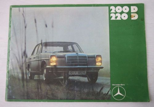 Vintage mercedes benz series 200/220d 1970s service manual technical data book