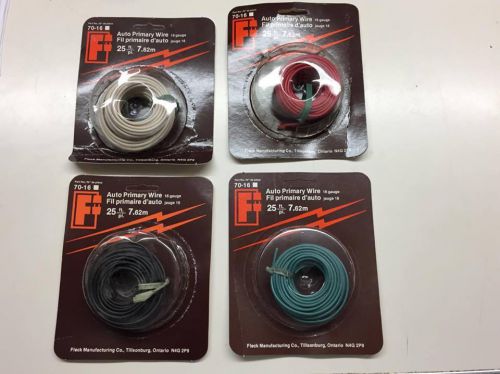 Auto primary wire 100 ft 16 gauge white, black, green, red