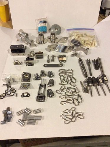 Huge lot of  sailboat stainless steel hardware parts replacements items