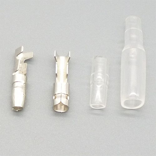 10 set bullet connectors 4mm male &amp; female with sleeves for motorcycle motorbike