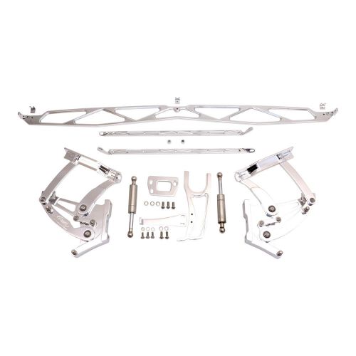 1957 chevy billet hood kit. braces,hood support,hinges,polished. made in u.s.a.