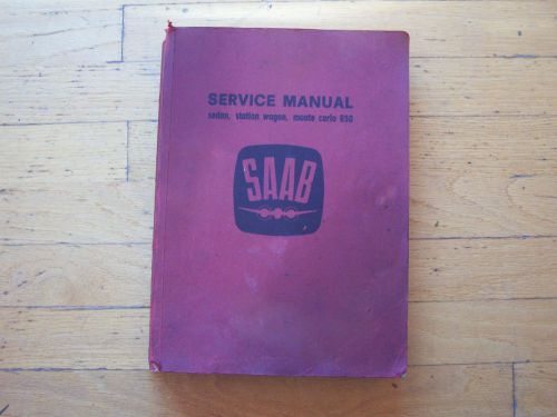 Saab shop service manual 1965 - 1969