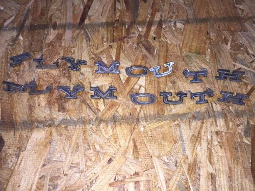 1964 plymouth belvedere trunk letters