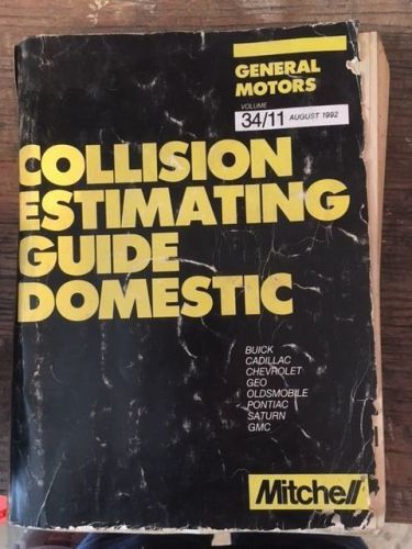 1992 mitchell collision estimating guide