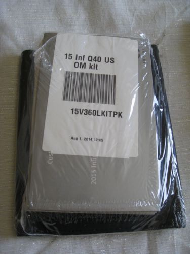 2015 infiniti q40 sedan owners manual set w/case &amp; quick ref (q)