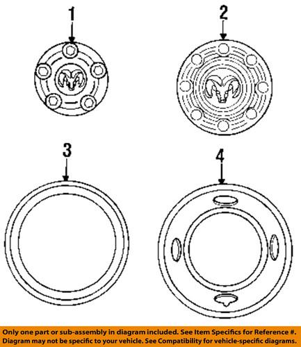 Dodge oem 52106863ac wheels-center cap