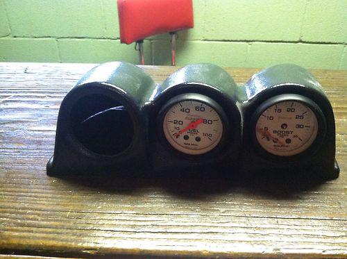 Autometer gauge pod dash cluster stewart warner 3 gauge gage 2 1/16"