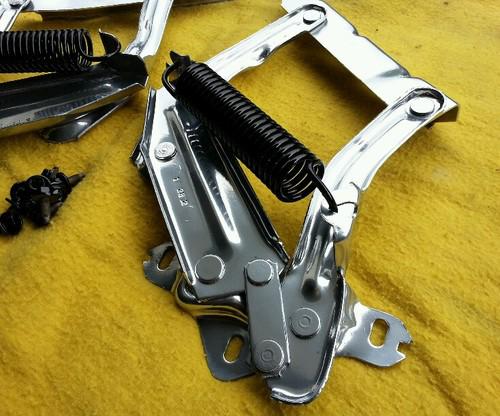 1973-79 Ford Truck 78-79 Bronco Hood Hinges powdercoated High Gloss Chrome Oem, US $129.00, image 2