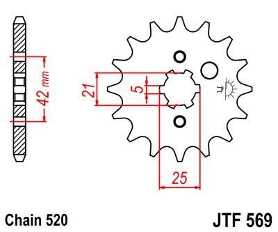 Jt steel front sprocket. yamaha yfm 350 yfm350 raptor 2004-11. 12t