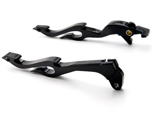 Black Clutch + Brake Flame Hand Levers Controls For 1997-2001 Suzuki TL1000S, US $26.99, image 2