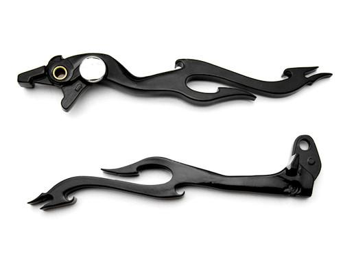 Black Clutch + Brake Flame Hand Levers Controls For 1997-2001 Suzuki TL1000S, US $26.99, image 3