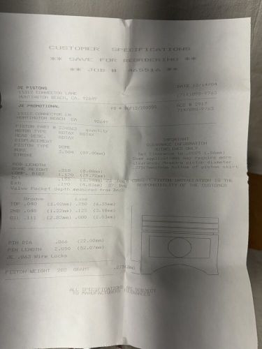 Custom JE Pistons For 500cc Rotax Engine, US $400.00, image 5