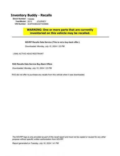 11 12 2013 14 15-20 dodge journey rear view mirror with manual dimming