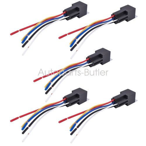 5x Relay Switch 5Pin Harness Socket 12VDC 40A Waterproof Automotive Car SPDT New, US $8.56, image 9