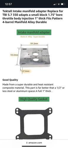 4-bbl holley q-jet carburator to tbi-adapter-plate throttle-body-injection