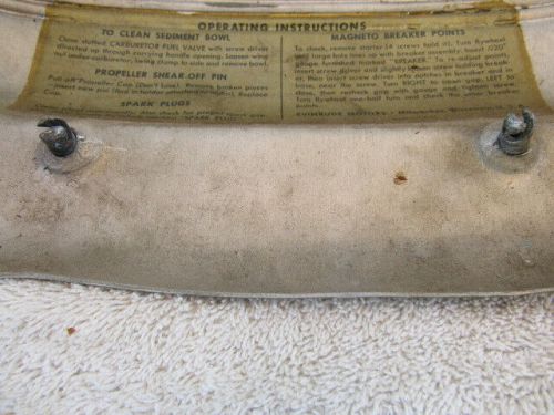 Evinrude antique outboard motor side cover set 3.3hp Sportwin 1948-51 + hardware, US $29.95, image 2