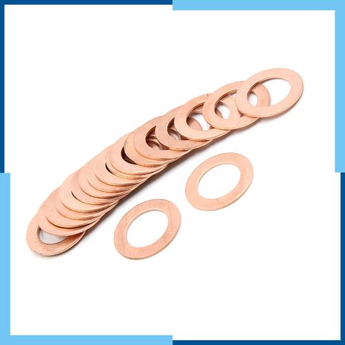 Universal pack(20) 15mm copper crush washers car flat sealing gaskets rings