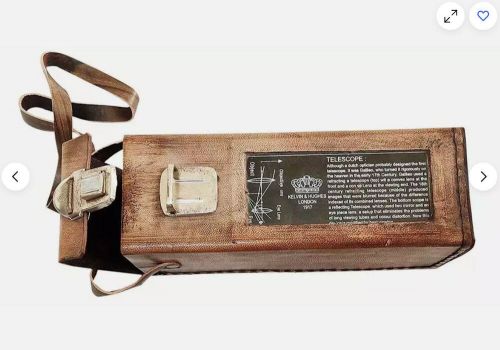 Brass Antique Spyglass Nautical 18" Telescope With Leather Carrying Case, US $100.00, image 2