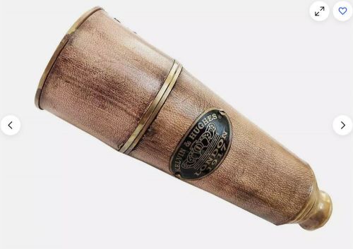 Brass Antique Spyglass Nautical 18" Telescope With Leather Carrying Case, US $100.00, image 3