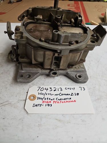 7043213 1183 Chevy Camaro Z-28 Corvette 1973 Original Vintage Carburetor, US $550.00, image 2