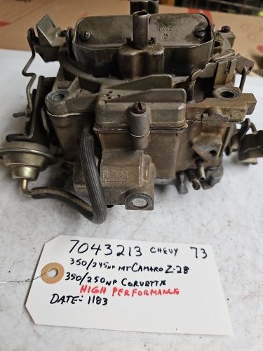 7043213 1183 Chevy Camaro Z-28 Corvette 1973 Original Vintage Carburetor, US $550.00, image 11