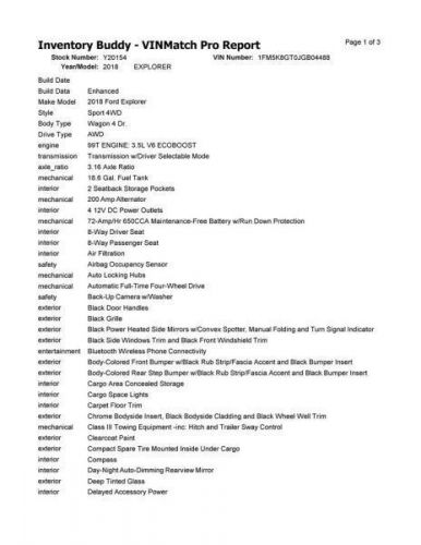 Passenger Tail Light Black Out Lens Sport Fits 16-19 EXPLORER 2216968, US $256.50, image 4