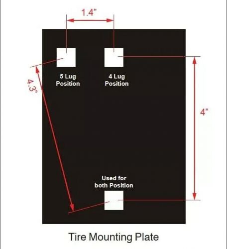 Trailer spare tire wheel mount kit carrier holder bracket boat utility rv camper